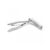 anal speculum with 2 spoons chrome-silver