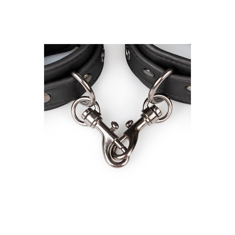 black synthetic leather handcuffs 3