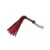 Braided Flogger Leather Black Red