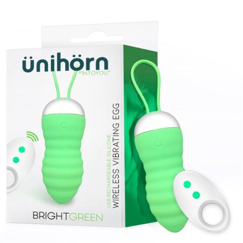 Hellgrünes vibrierendes Ei mit Fernbedienung, USB-Silikon