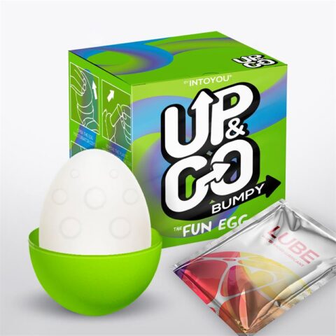 Bumpy Masturbator Egg Elastic Silikon Grön