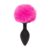 butt plug with fur tail pink large