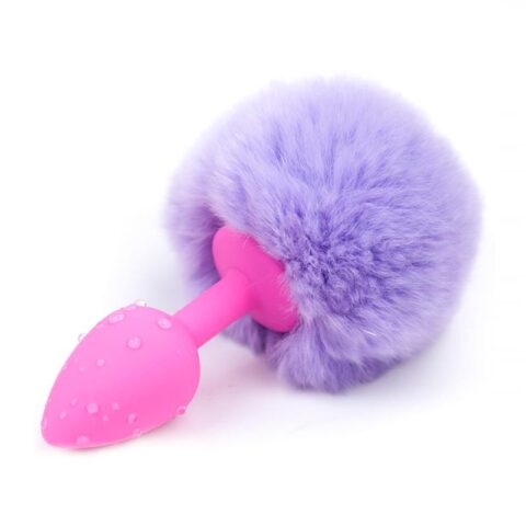 Butt Plug med Pompon Light Purple storlek S