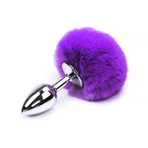 Butt Plug med Pompon Purple storlek S