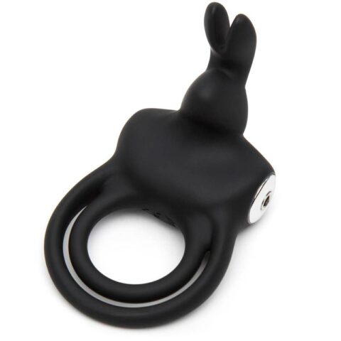 Anello fallico con coniglio per coppie USB nero