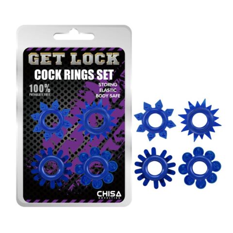 Cock Rings Set-kék