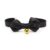 collar with bow and bell 36 cm size l black