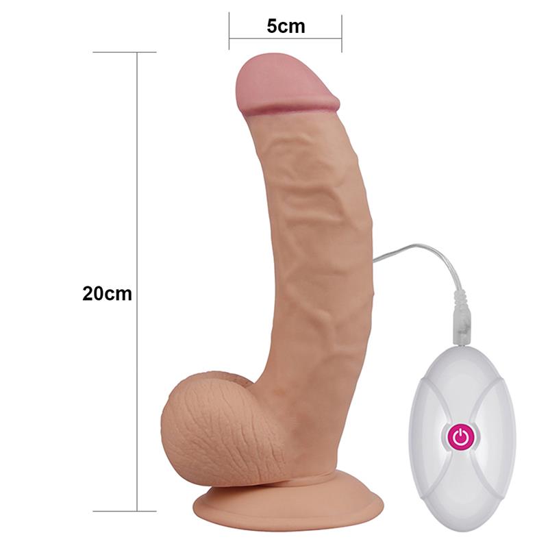 dildo the ultra soft dude with vibration 75 flesh 14