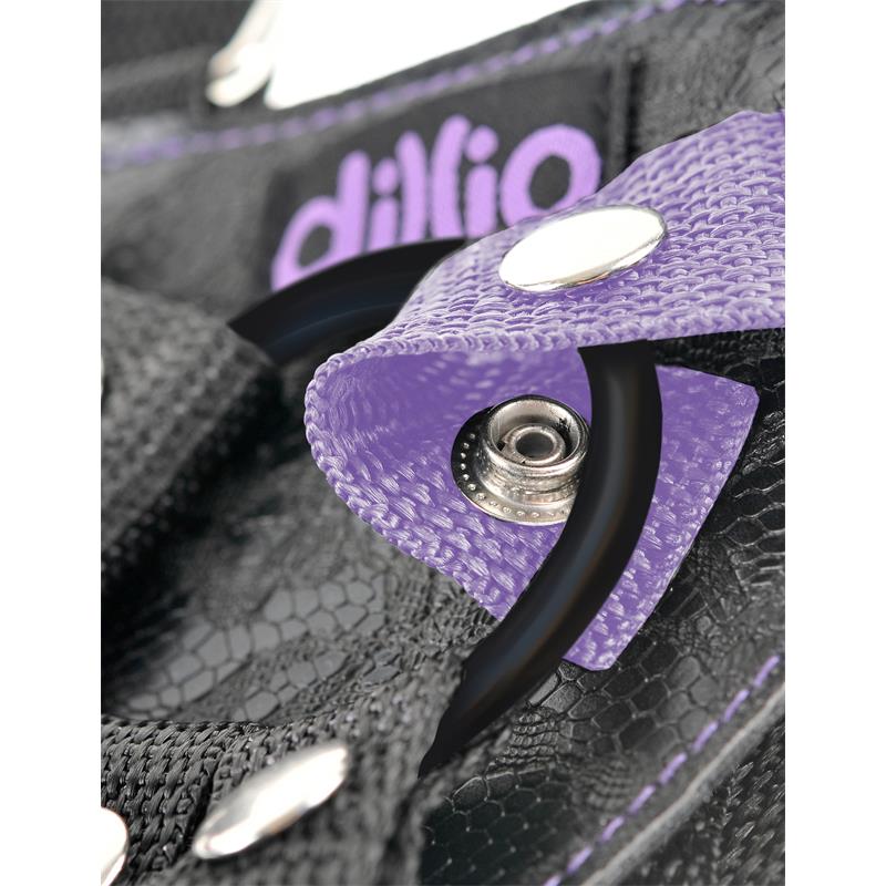 Dillio 7 Strap-On Suspender Harness Set Purple - Image 4