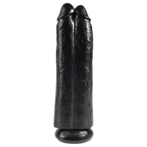 Double Dildo Two Cocks One Hole Black 11