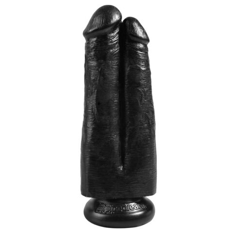 Double Dildo Two Cocks One Hole Black 7