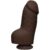 dual density dildo fat d with balls 8 ultraskyn chocolate