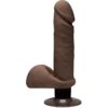 Dual Density Dildo Perfect D with Balls Vibrating 7 Chocolate