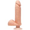dual density dildo perfect d with vibration and testicles 8 vanilla