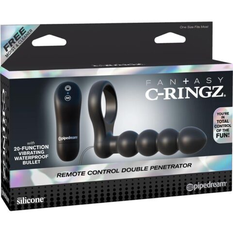 fantasy c ringz remote control double penetrator black 1