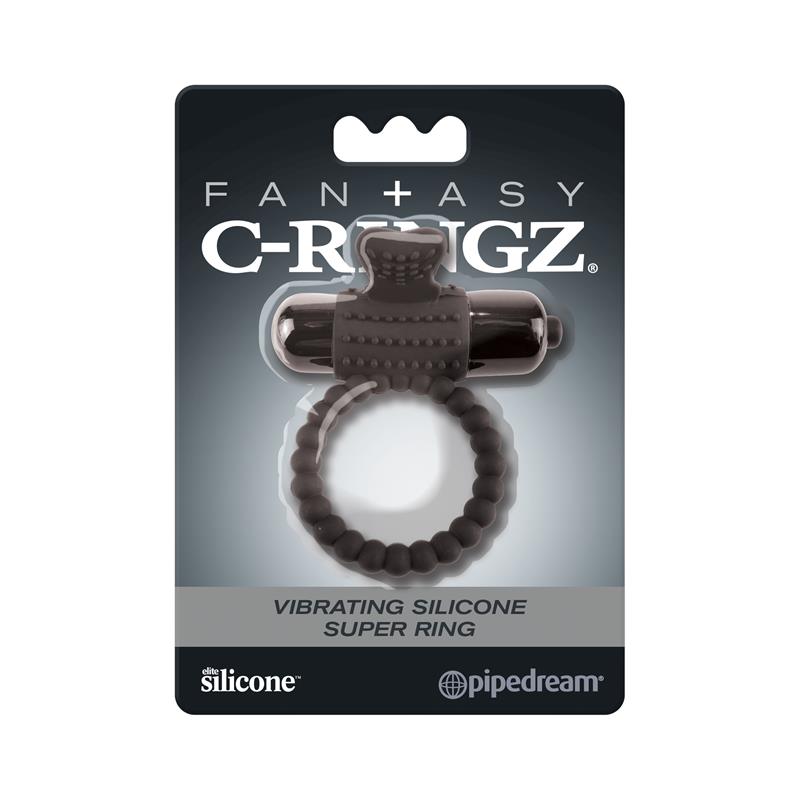 fantasy c ringz vibrating silicone super ring black 2