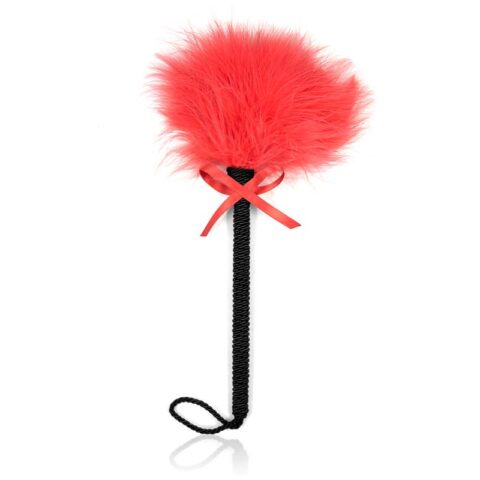 Feather Tickler with Bow 25 cm Red