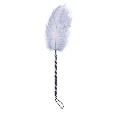 Feather Tickler becsomagolva 46 cm fekete/fehér