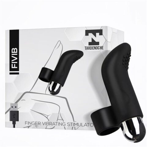 Fivib Finger Vibrating Stimulator USB Silicone Black