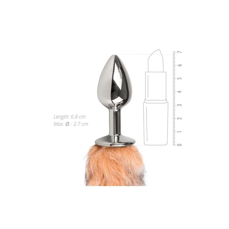 fox tail butt plug no 7 silver 3