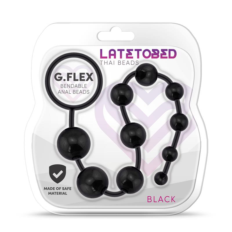 gflex bendable thai anal beads black 3