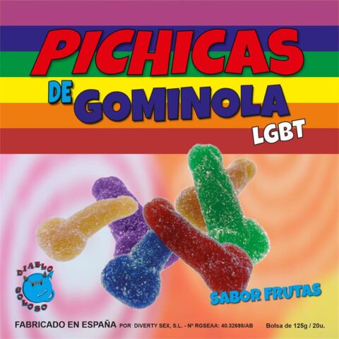 Gummy Box Pennis o smaku owocowym LGBTQ+