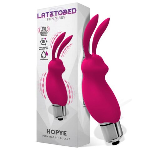 Hopye Rabbit Silikonowy wibrujący pocisk w kolorze różowym