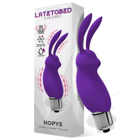 Hopye Rabbit Vibrerende Kogel Siliconen Paars