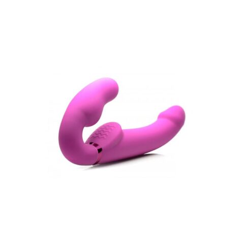Inflable Strapless Strap-on Inflable Función con Control Remoto Rosa