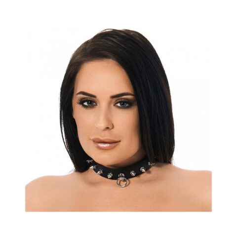 Leather Collar with Spikes