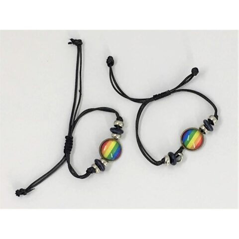 LGBT+ Pride Adjustable Bracelet with Circle