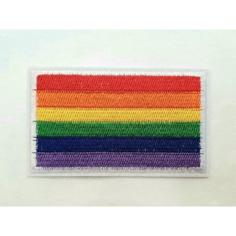 HBT+ Pride rektangulär tyglapp