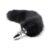 metal butt plug foxy tail velvet touch 40 cm black