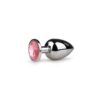 Metal Butt Plug No. 6 - Silver/Pink