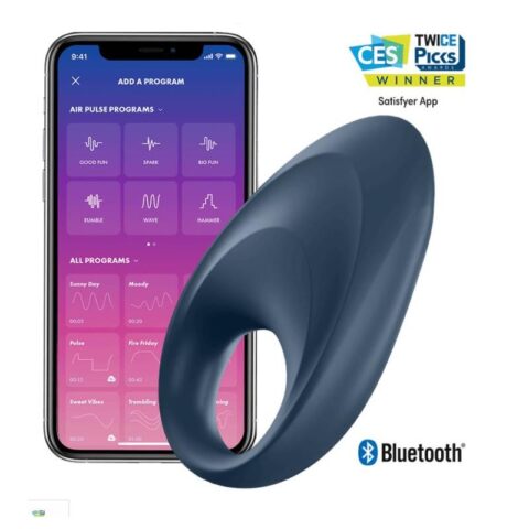 Mighty One Vibrating Ring com APP Blue