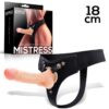 Mistress Elastic Strap-on Dildo de silicone 18 cm de carne