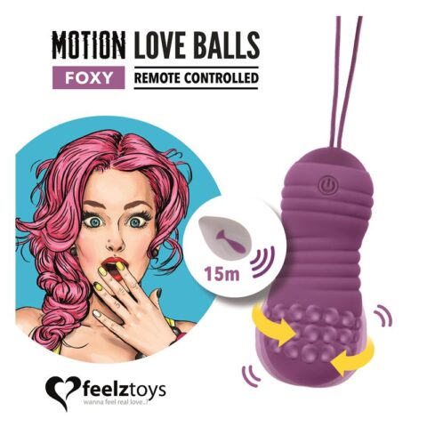 Motion Love Balls Vibrationsei mit Fernbedienung Foxy Purple 1