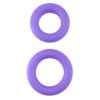 Neon Stretchy Silicone Cock Ring Set Purple