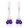 Nipple Clamps Skulls and Ring Bells Silicone and Metal Pink/Purple