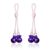 nipple clamps skulls and ring bells silicone and metal pink/purple