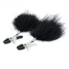 Nipple Clamps with Black Feather