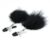 nipple clamps with black feather