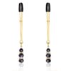Nipple Clamps with Glass Beads Golden