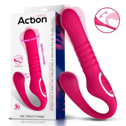 No. TwentyThree Double Vibe Pulsation and Thrusting Flexible 180º