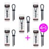 Pack  4 + 1 Adjustable Lasso Penis Ring Solid Silicone Black