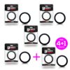 pack 4+1 cockring silicone solide 5 cm noir