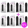Pack 5+1 Bilie Vibrating Bullet with Rabbit Silicone Black