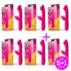 Pack 5+1 Cotton G-Spot Vibe with Rabit USB Silicone
