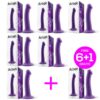 Pack 6+1 Bouncy Dildo Líquid Silicone Flexible 7-18 cm