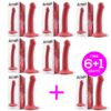 Pack 6+1 Bouncy Dildo Liquid Silicone Flexible 7.5-19 cm